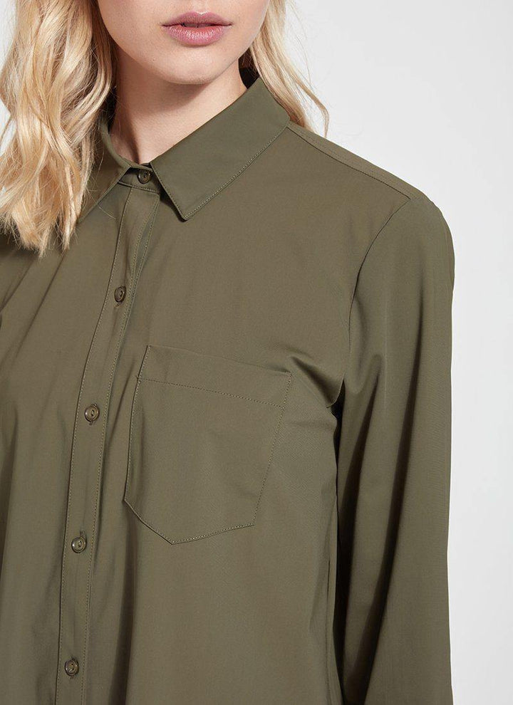 Schiffer Button Down Top - Tres Chic Houston