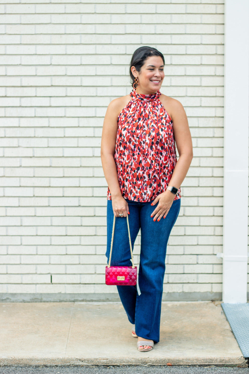 Shades of Red Halter Top - Tres Chic Houston