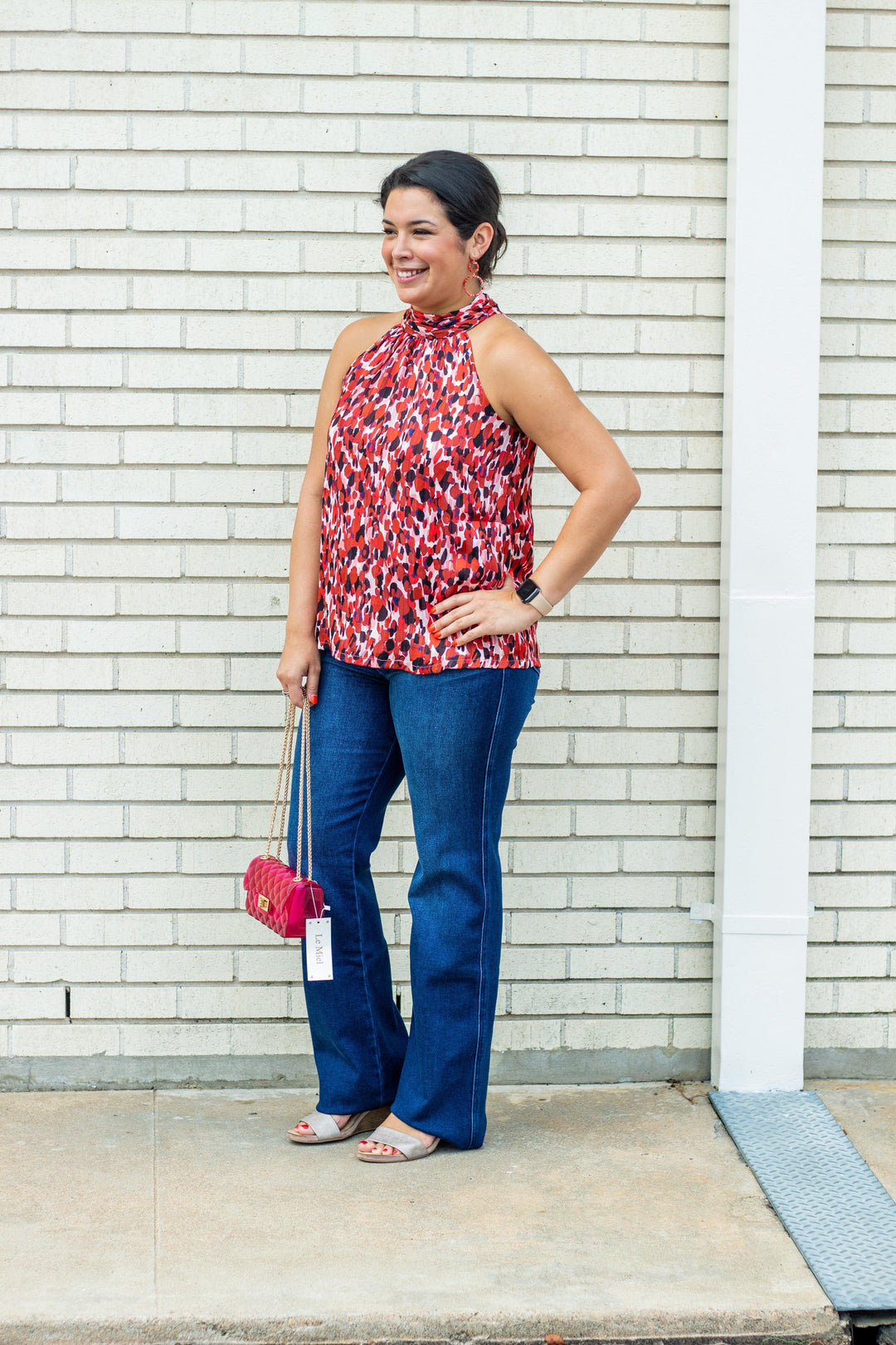 Shades of Red Halter Top - Tres Chic Houston