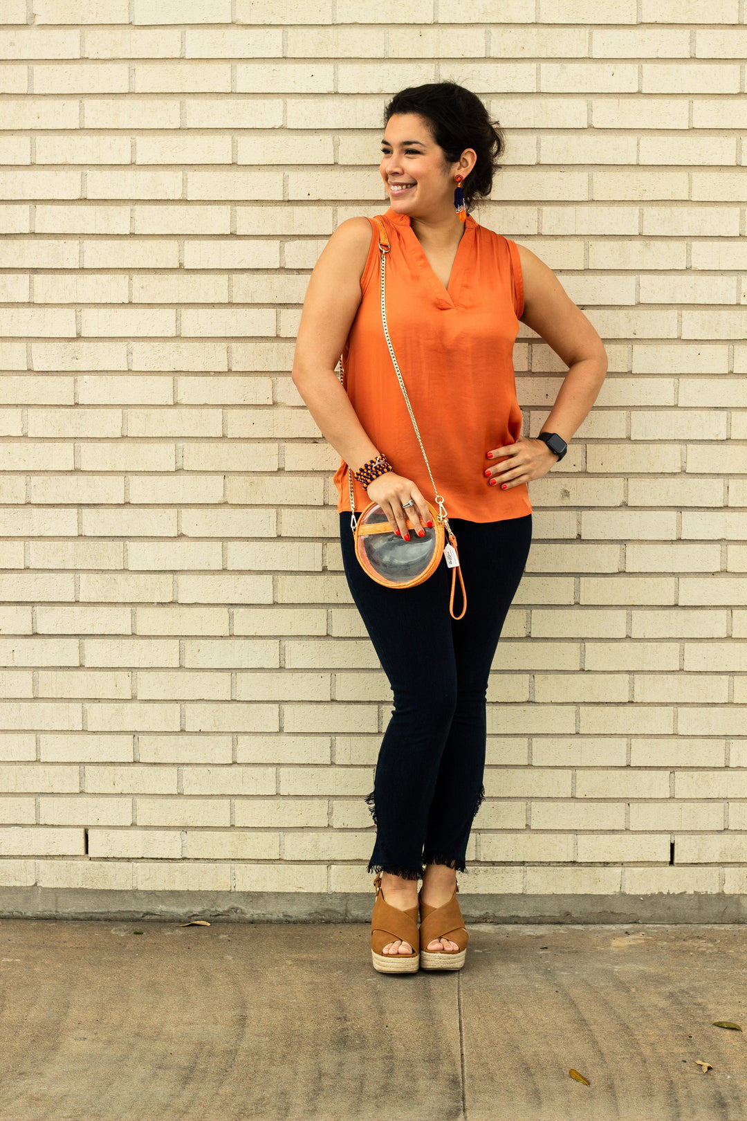 Sleeveless Mandarin Collar Top - Tres Chic Houston