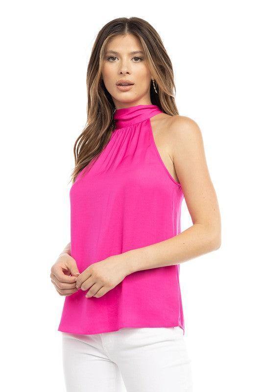 Tie Back Halter Top - Tres Chic Houston