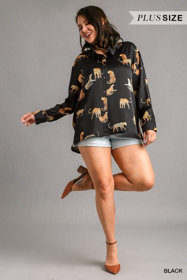 fun and flattering cheetah top in plus size houston texas online boutique