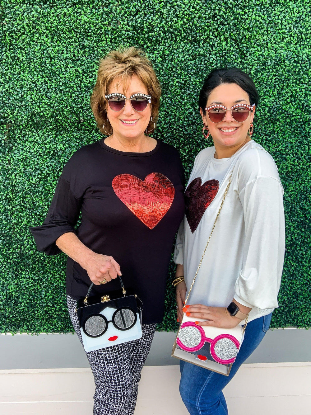 All You Need Is Love Sequin Heart Top - Très Chic