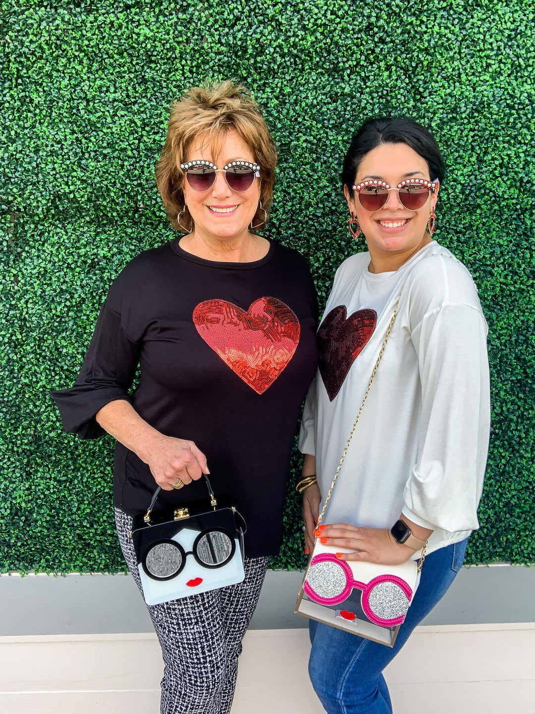 All You Need Is Love Sequin Heart Top - Très Chic