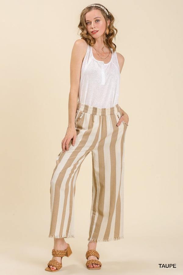 womens apnts elastic waist band tres chic houston online