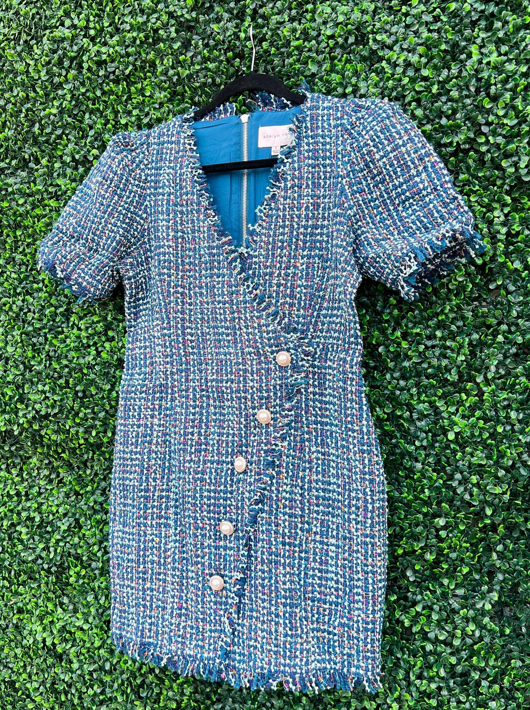 Tweed sparkly holiday work dress