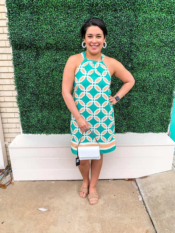 Hamptons Halter Printed Dress - Très Chic