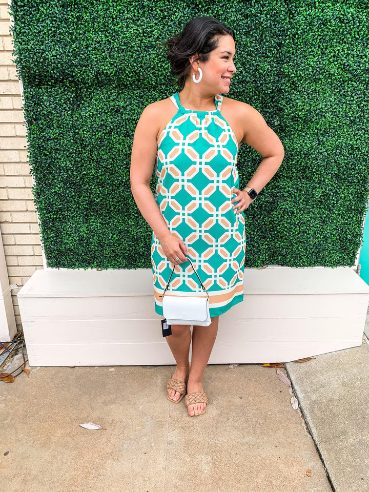 Hamptons Halter Printed Dress - Très Chic