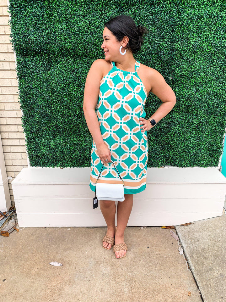 Hamptons Halter Printed Dress - Très Chic