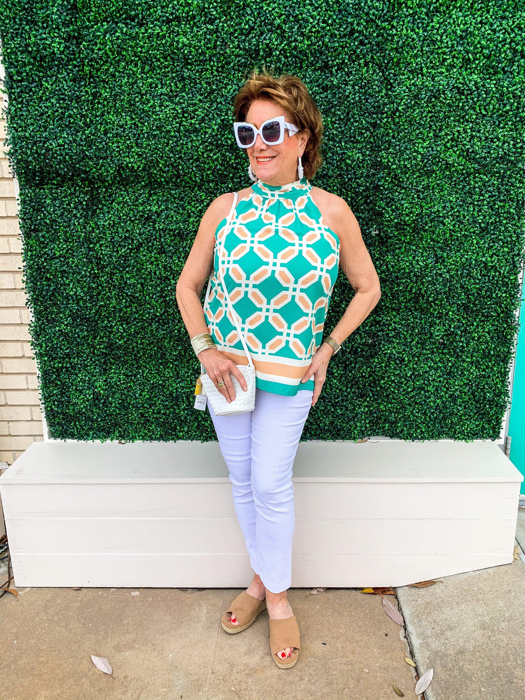 Hamptons Halter Printed Top - Très Chic