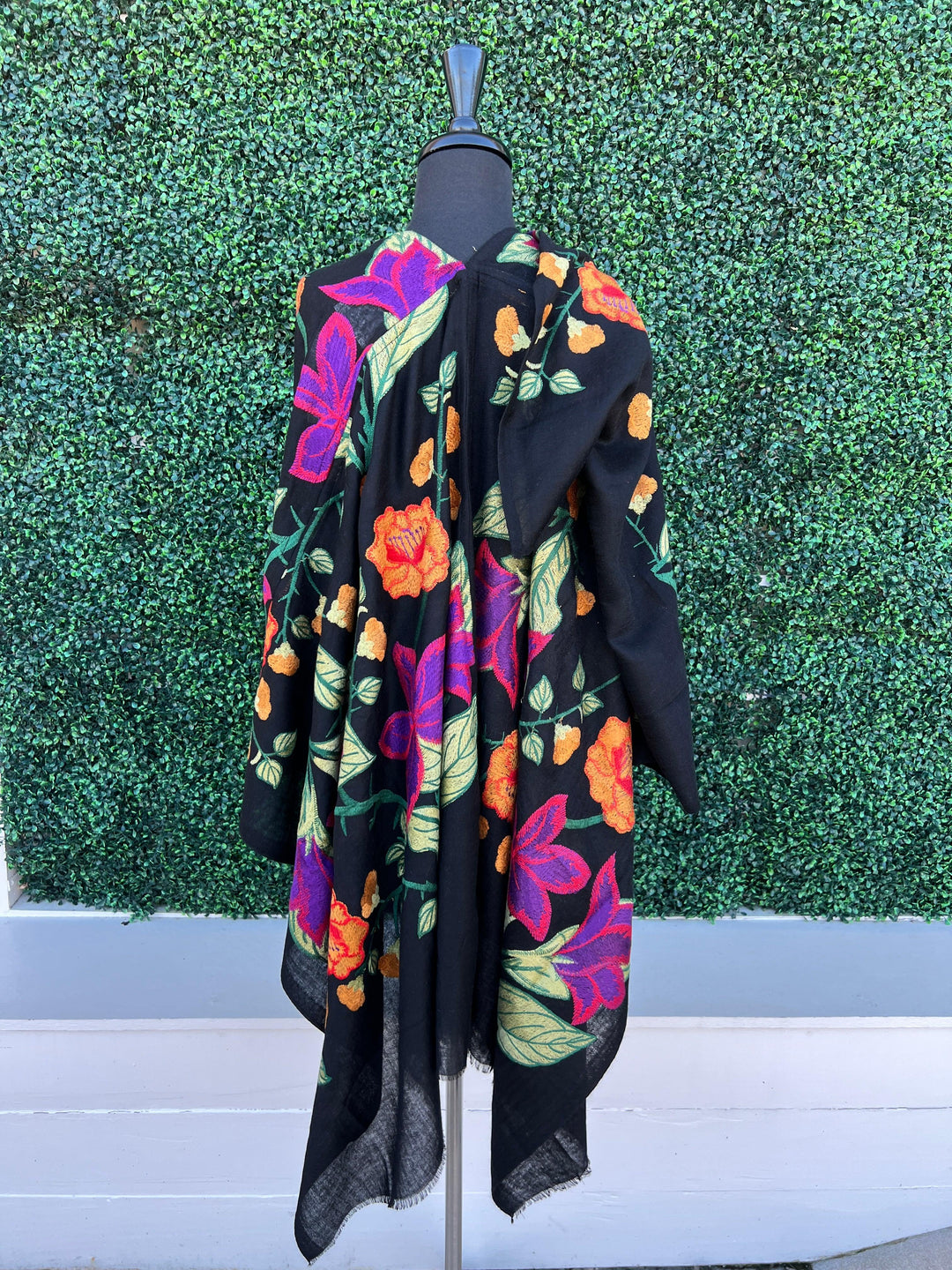 embrodered rauna wrap anu purple green orange womens gift ideas tres chic boutique