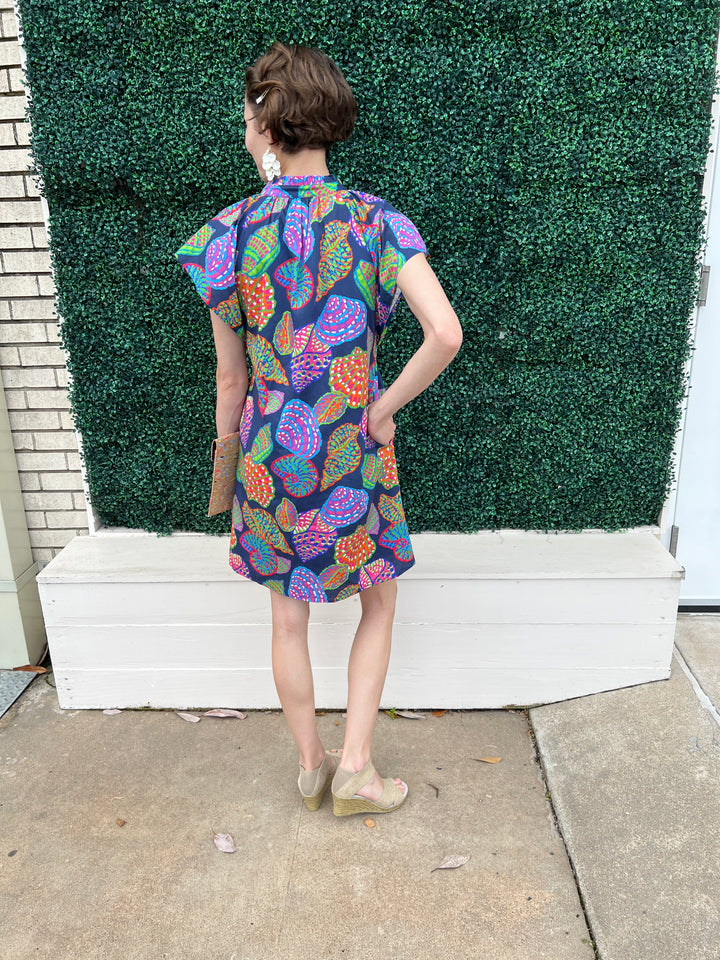 neon colorful cotton sea shell Sheath womens boutique tres chic boutique