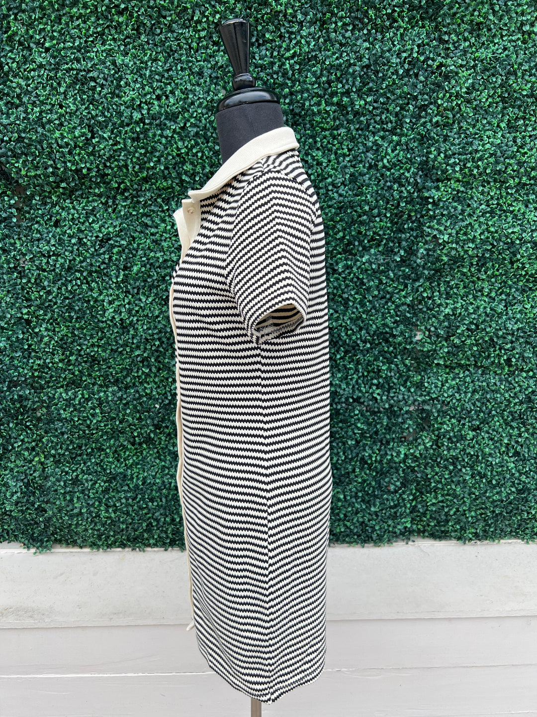 fall 2024 shirt dresses women button up stripe dress cream and black for fall 2024 she and sky